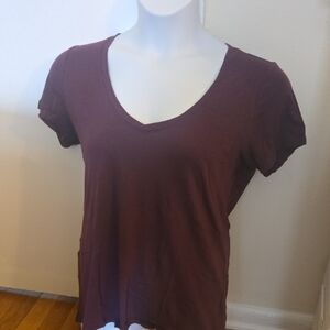 PINK Victoria's Secret Red Fitted Short Sleeve Tee